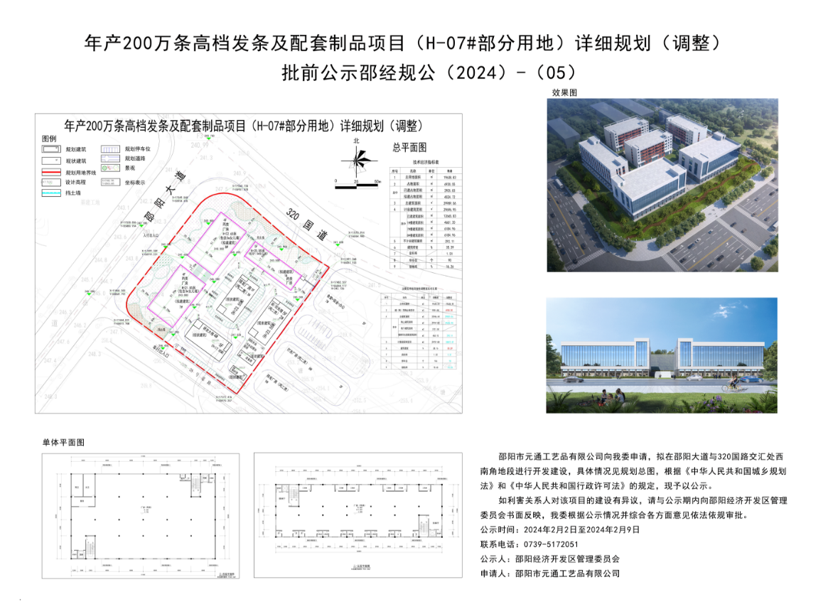 年产200万条高档发条及配套制品项目（H-07#部分用地）详细规划（调整）批前公示_邵阳头条网